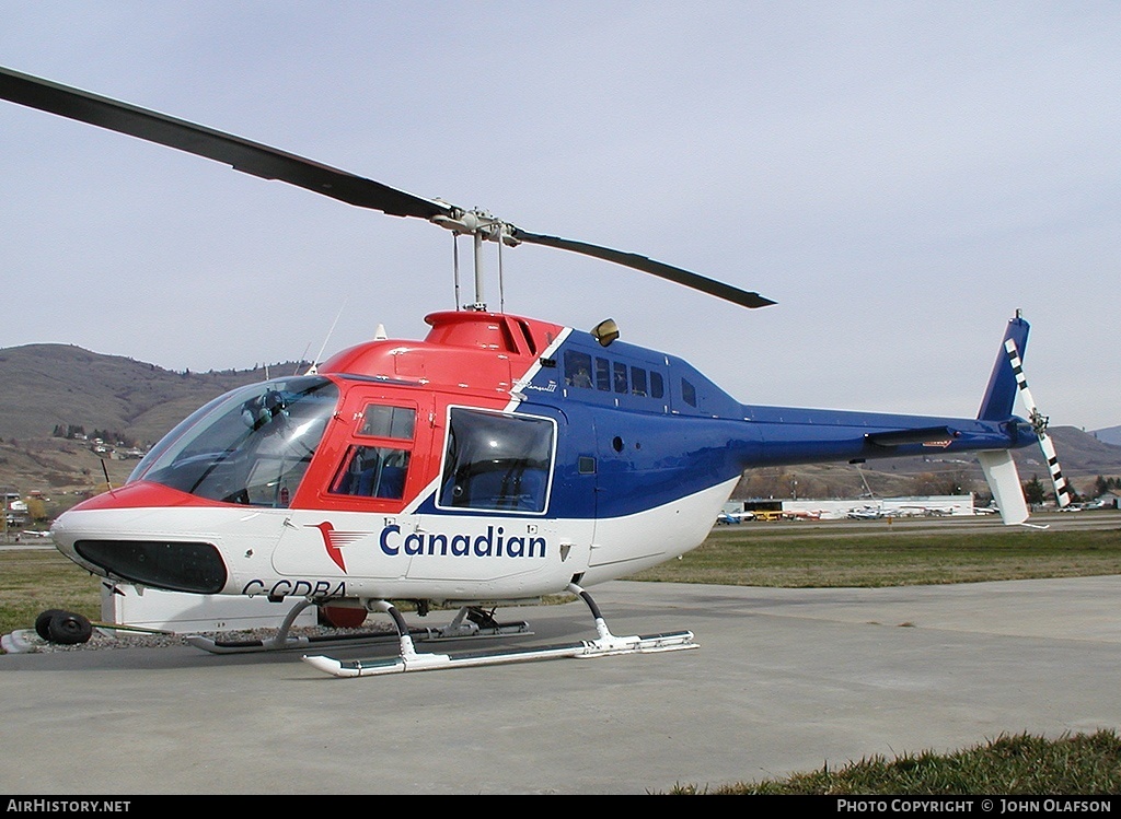 Aircraft Photo of C-GDBA | Bell 206B-3 JetRanger III | Canadian Helicopters | AirHistory.net #170147
