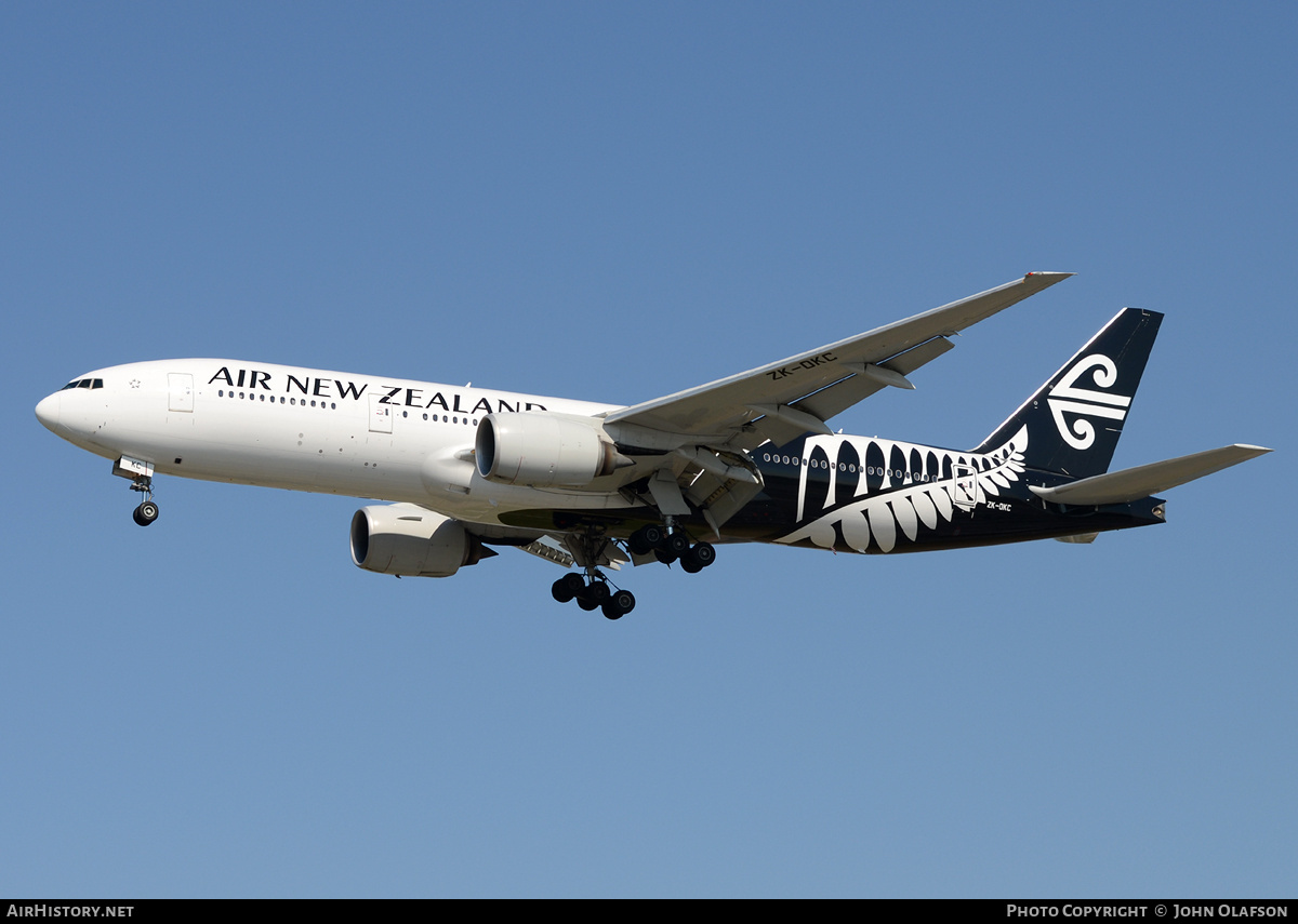 Aircraft Photo of ZK-OKC | Boeing 777-219/ER | Air New Zealand | AirHistory.net #170163