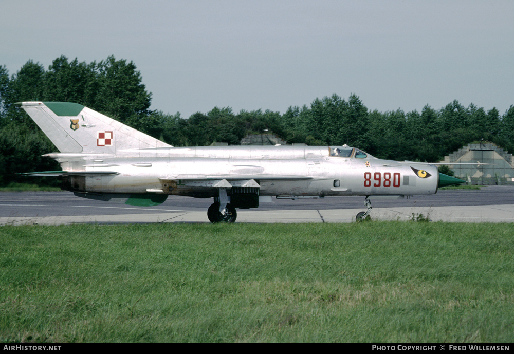 Aircraft Photo of 8980 | Mikoyan-Gurevich MiG-21bis | Poland - Navy | AirHistory.net #170187