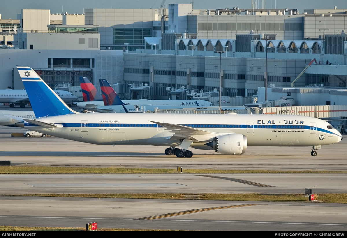 Aircraft Photo of 4X-EDF | Boeing 787-9 Dreamliner | El Al Israel Airlines | AirHistory.net #170214