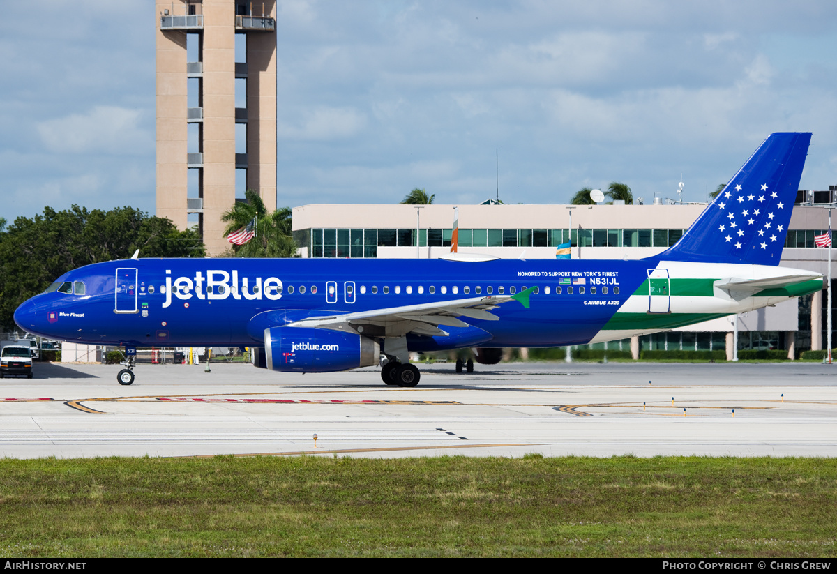 Aircraft Photo of N531JL | Airbus A320-232 | JetBlue Airways | AirHistory.net #170225