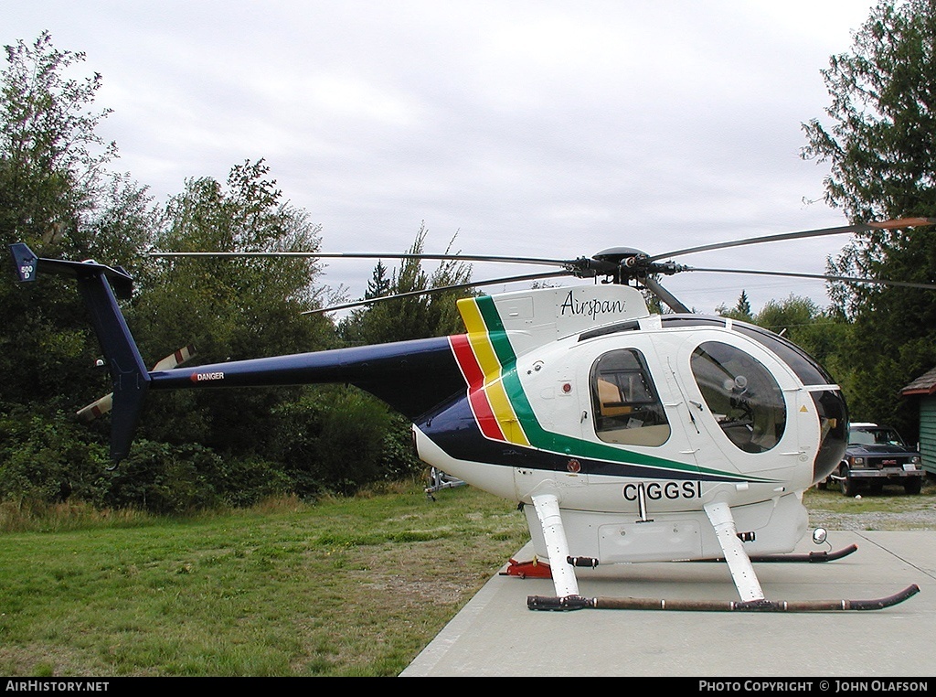 Aircraft Photo of C-GGSI | Hughes 500D (369D) | Airspan Helicopters | AirHistory.net #170274