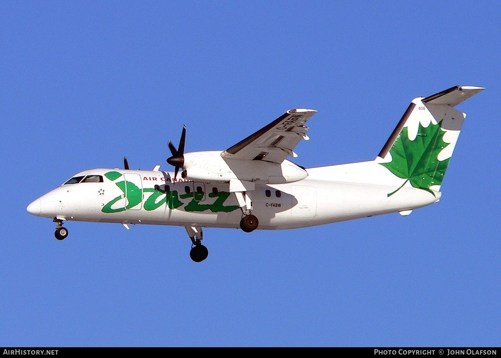 Aircraft Photo of C-FABW | De Havilland Canada DHC-8-102 Dash 8 | Air Canada Jazz | AirHistory.net #170313