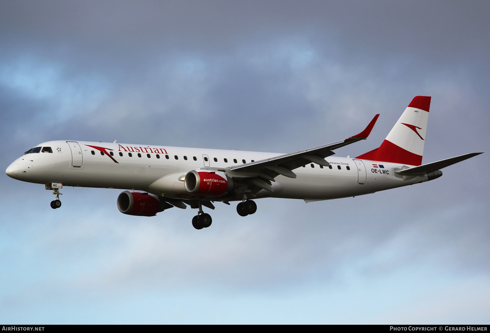 Aircraft Photo of OE-LWC | Embraer 195LR (ERJ-190-200LR) | Austrian Airlines | AirHistory.net #170475