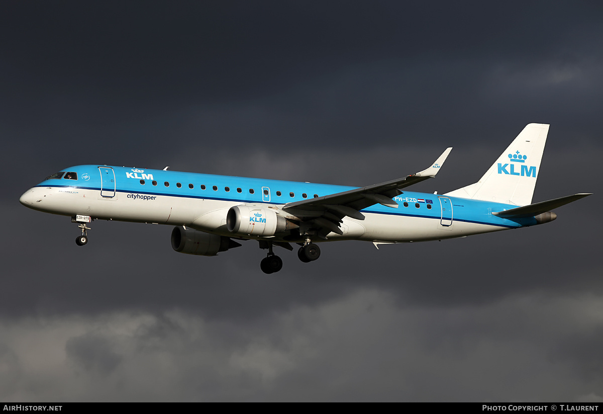 Aircraft Photo of PH-EZD | Embraer 190STD (ERJ-190-100STD) | KLM Cityhopper | AirHistory.net #170482