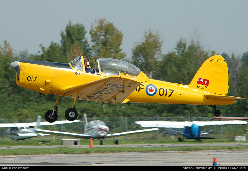 Aircraft Photo of C-FCYR / 18017 | De Havilland Canada DHC-1B-2-S3 Chipmunk | Canada - Air Force | AirHistory.net #170502