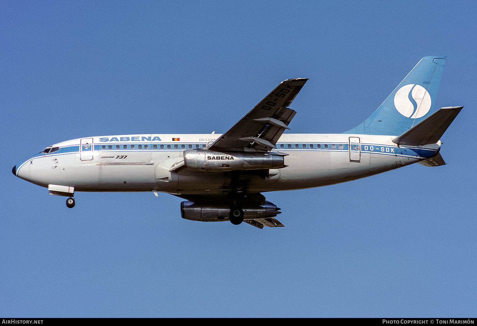 Aircraft Photo of OO-SDK | Boeing 737-229C/Adv | Sabena | AirHistory.net #170524