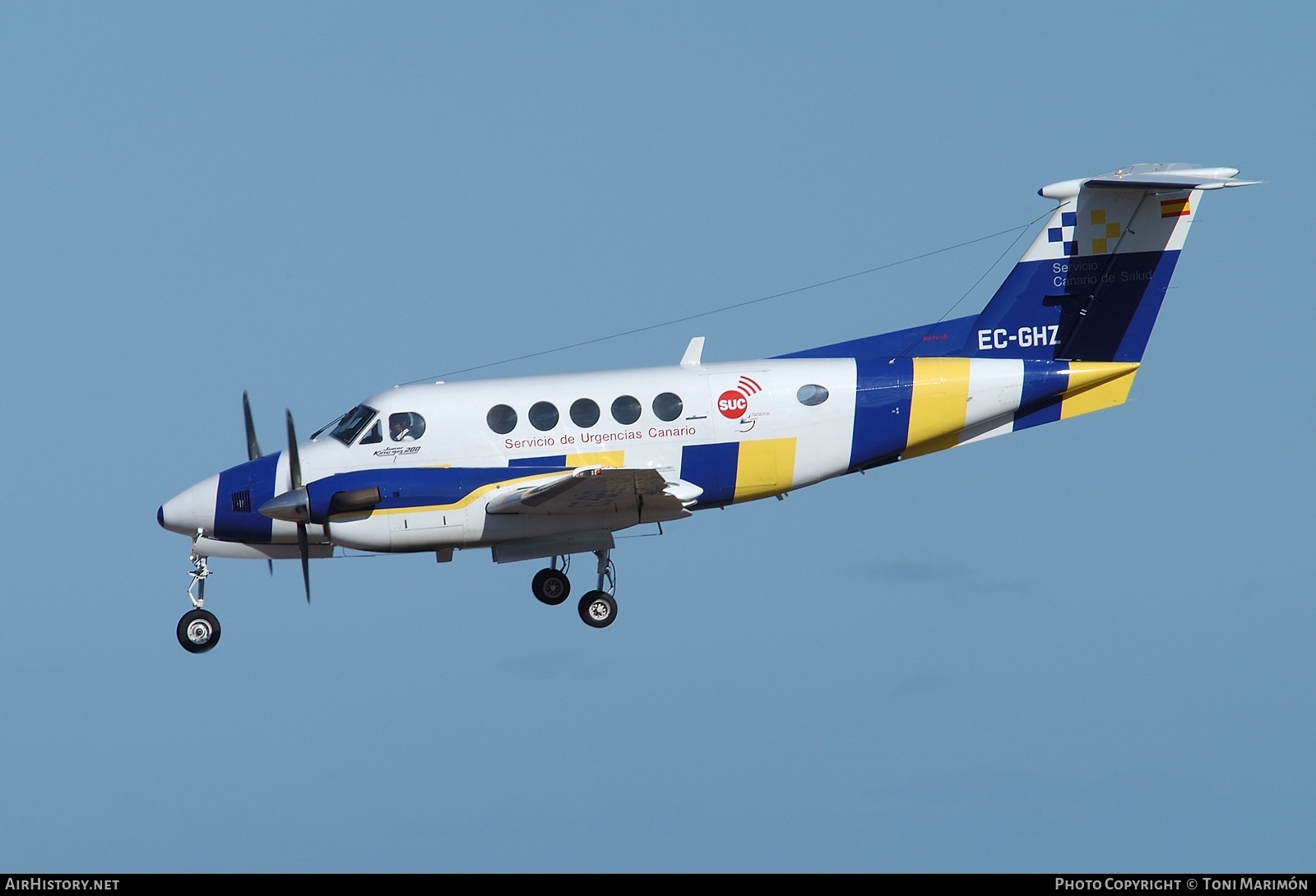 Aircraft Photo of EC-GHZ | Beech 200 Super King Air | Servicio de Urgencias Canario - SUC | AirHistory.net #170525