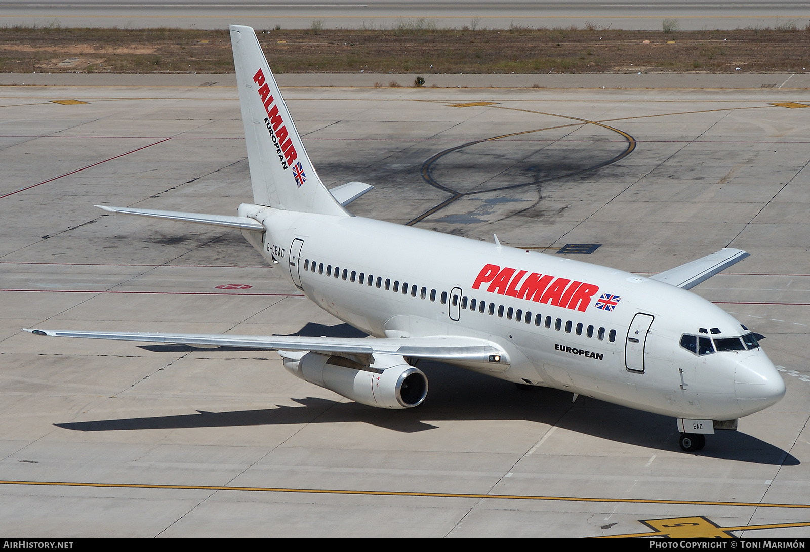 Aircraft Photo of G-CEAC | Boeing 737-229/Adv | Palmair | AirHistory.net #170529