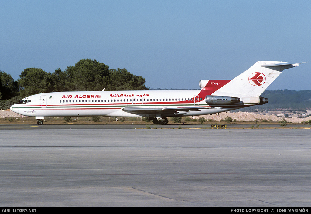 Aircraft Photo of 7T-VET | Boeing 727-2D6/Adv | Air Algérie | AirHistory.net #170530