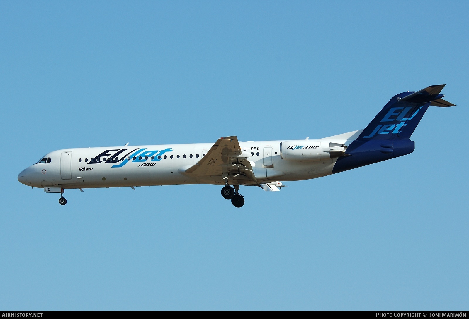 Aircraft Photo of EI-DFC | Fokker 100 (F28-0100) | EUjet | AirHistory.net #170531