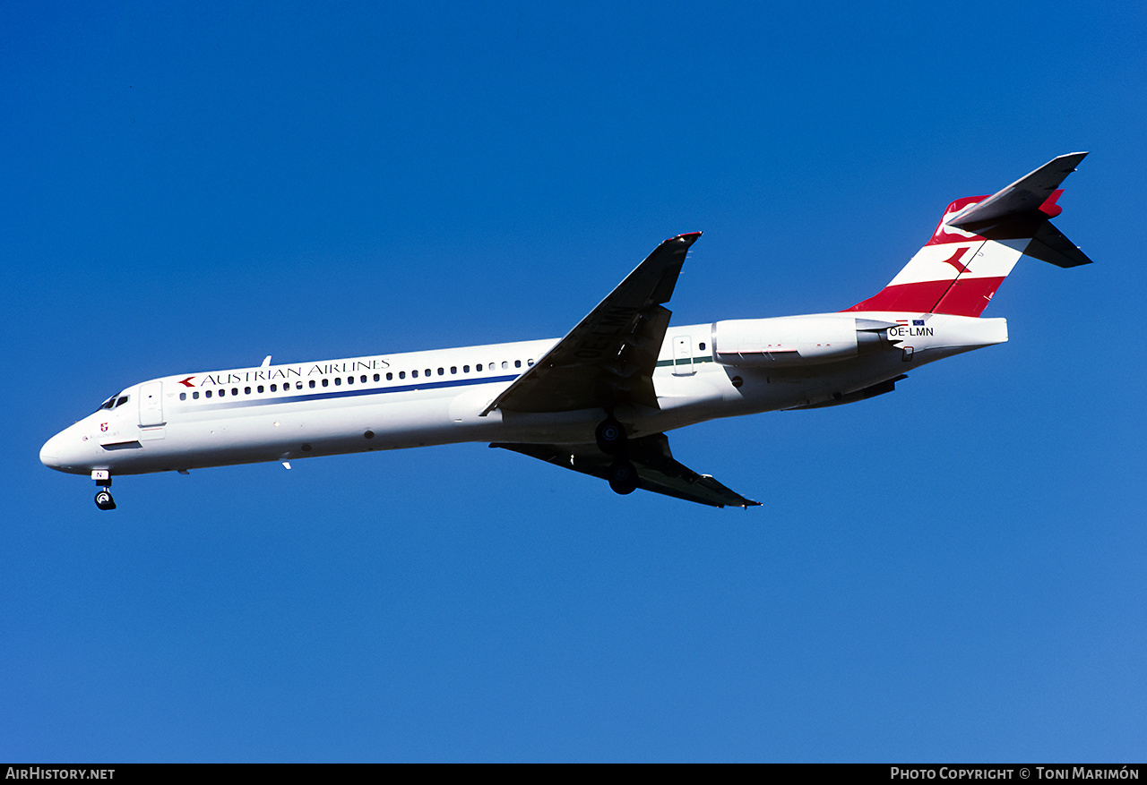 Aircraft Photo of OE-LMN | McDonnell Douglas MD-87 (DC-9-87) | Austrian Airlines | AirHistory.net #170536