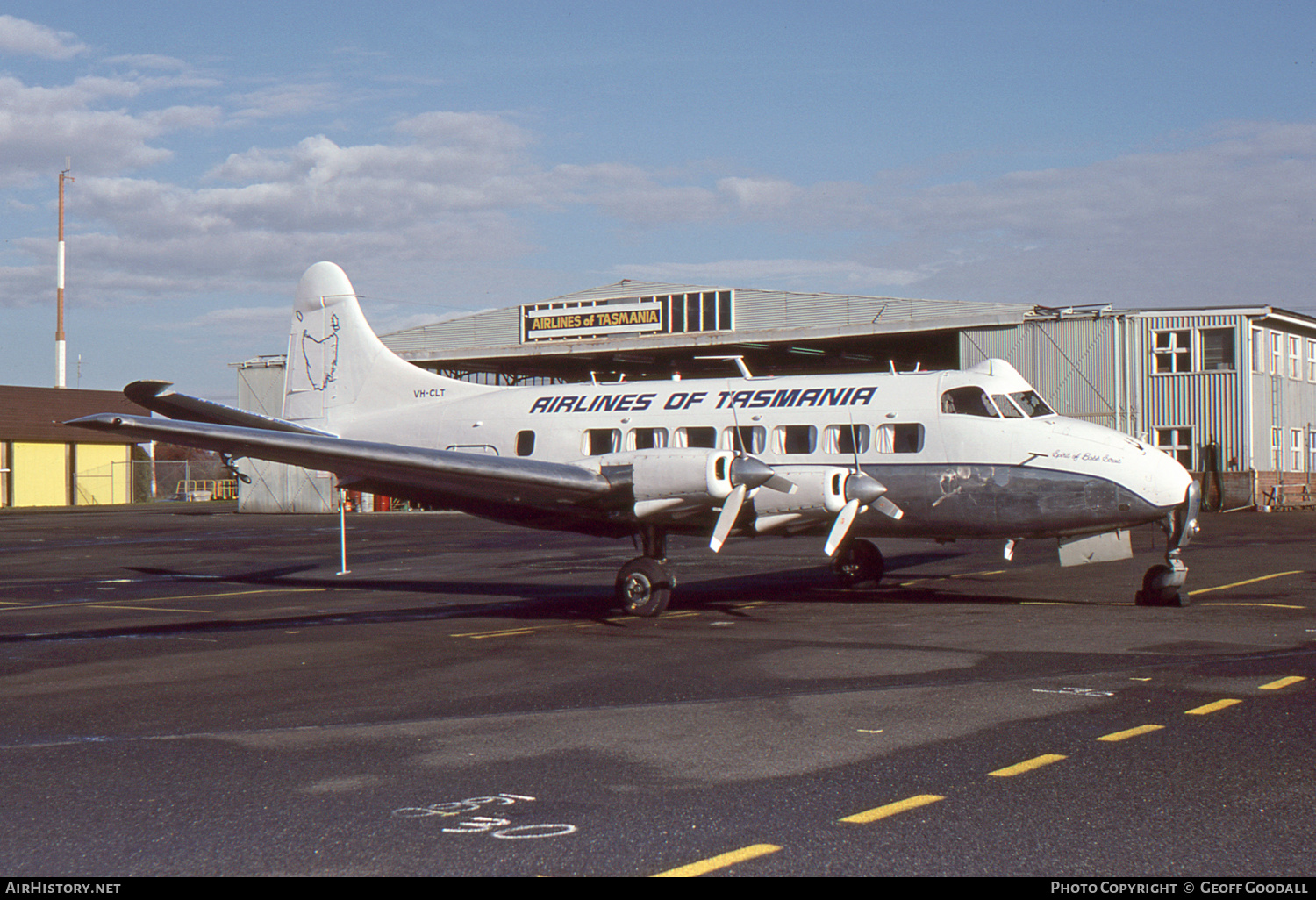 Aircraft Photo of VH-CLT | De Havilland D.H. 114 Heron 2E | Airlines of Tasmania | AirHistory.net #170547