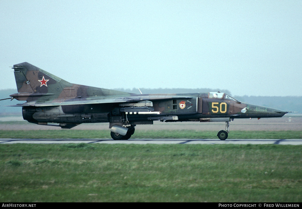 Aircraft Photo of 50 yellow | Mikoyan-Gurevich MiG-27D | Russia - Air Force | AirHistory.net #170596