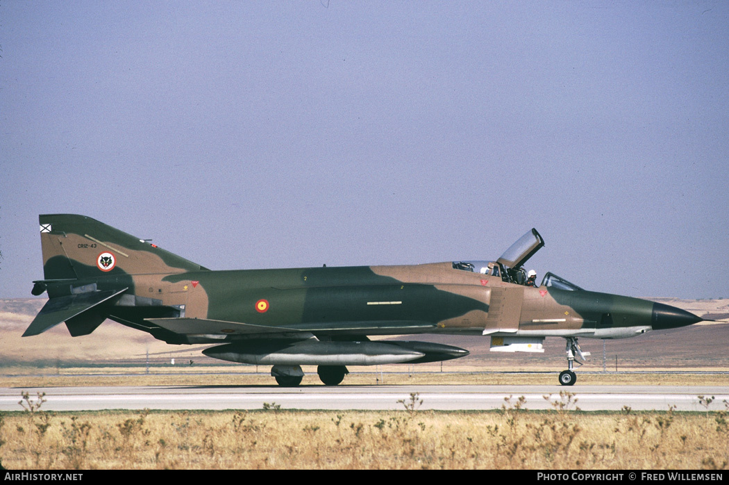 Aircraft Photo of CR12-43 | McDonnell RF-4C Phantom II | Spain - Air Force | AirHistory.net #170631