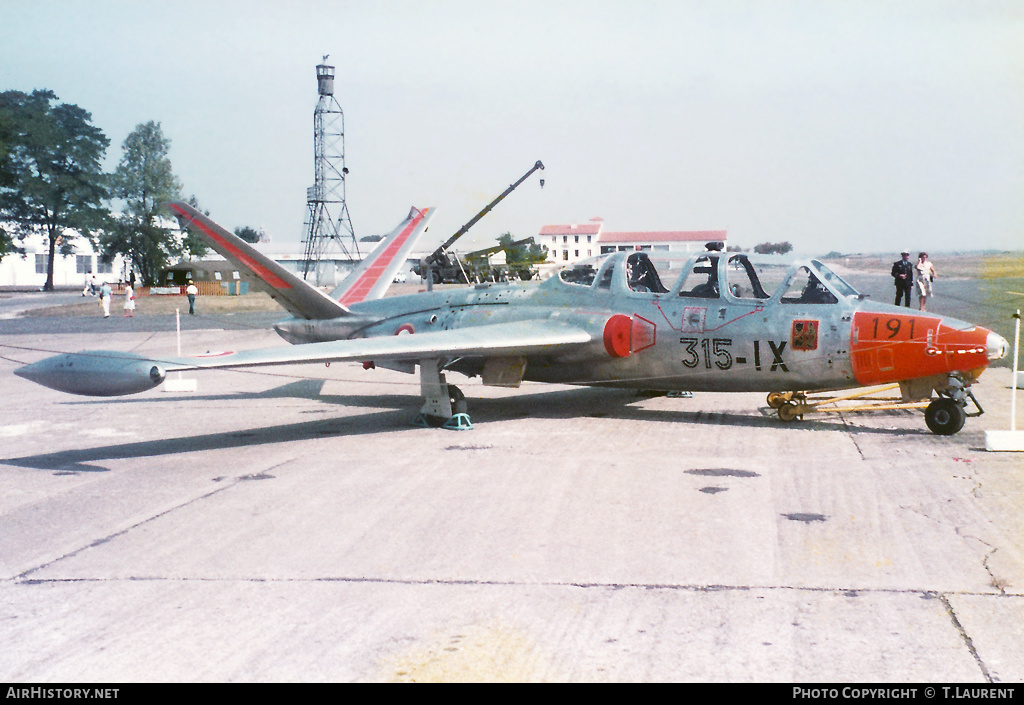 Aircraft Photo of 191 | Fouga CM-170R Magister | France - Air Force | AirHistory.net #170644