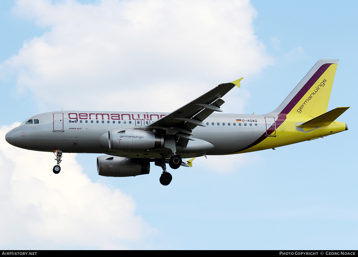 Aircraft Photo of D-AGWQ | Airbus A319-132 | Germanwings | AirHistory.net #170651