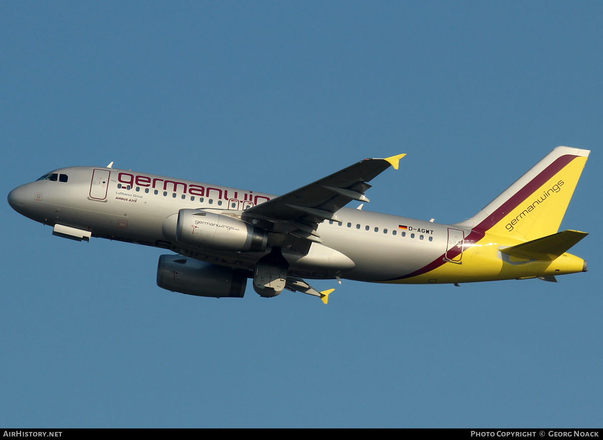Aircraft Photo of D-AGWT | Airbus A319-132 | Germanwings | AirHistory.net #170658