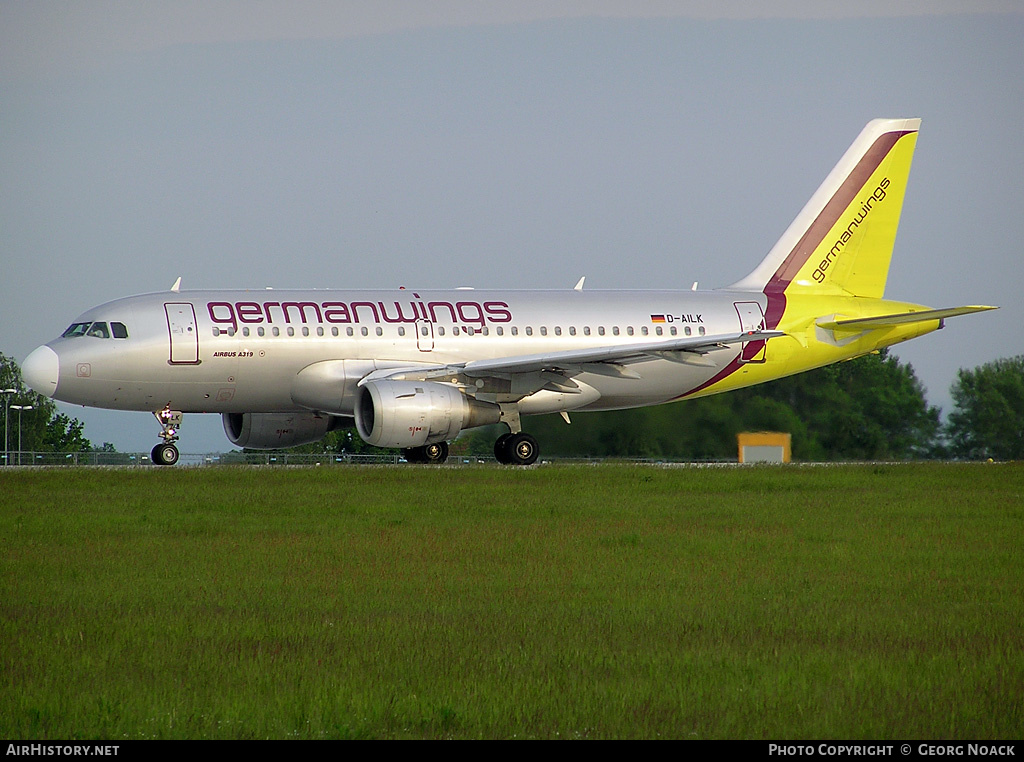 Aircraft Photo of D-AILK | Airbus A319-114 | Germanwings | AirHistory.net #170662