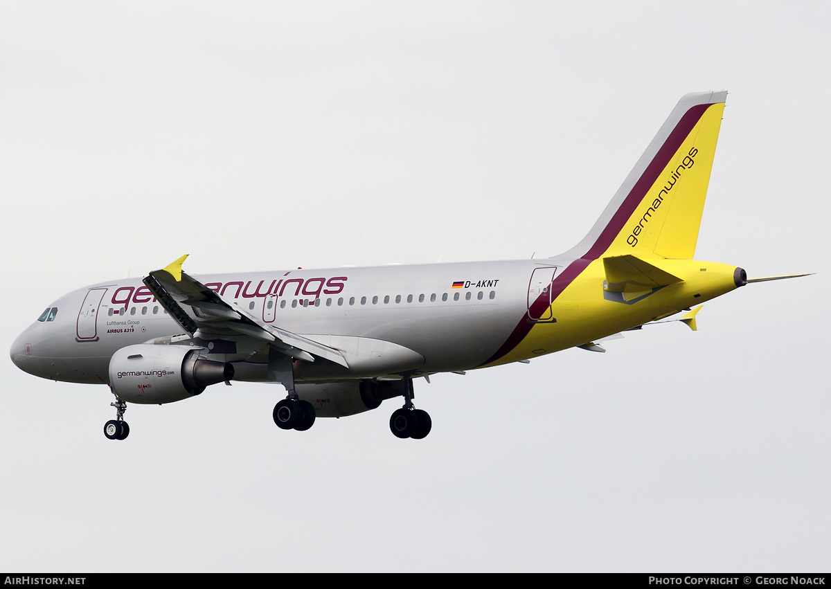 Aircraft Photo of D-AKNT | Airbus A319-112 | Germanwings | AirHistory.net #170680