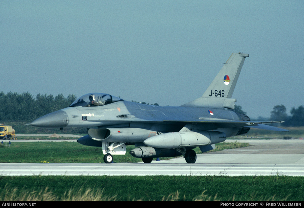 Aircraft Photo of J-646 | General Dynamics F-16A Fighting Falcon | Netherlands - Air Force | AirHistory.net #170691