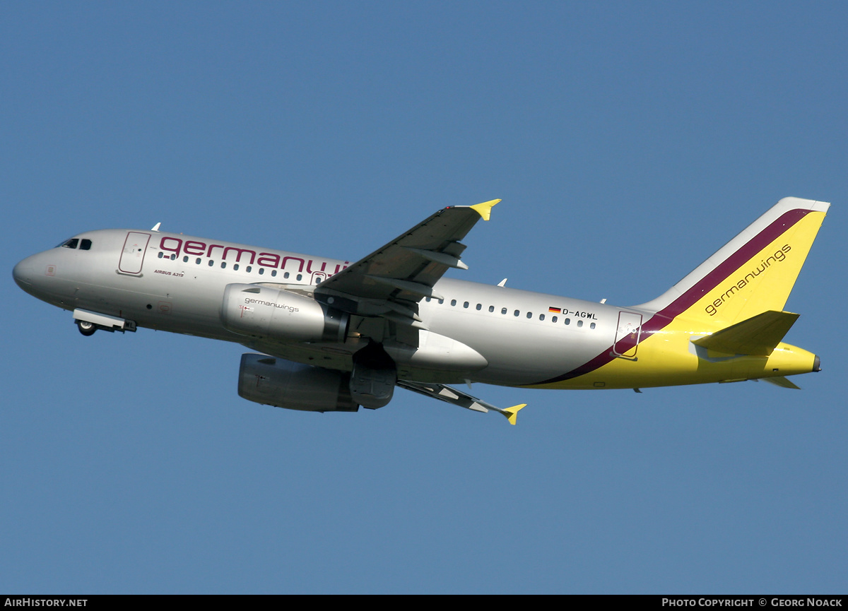 Aircraft Photo of D-AGWL | Airbus A319-132 | Germanwings | AirHistory.net #170709