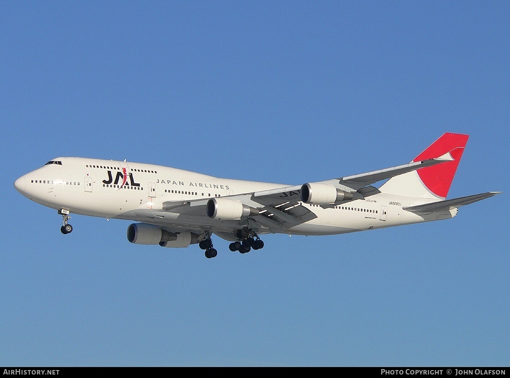 Aircraft Photo of JA8901 | Boeing 747-446 | Japan Airlines - JAL | AirHistory.net #170713