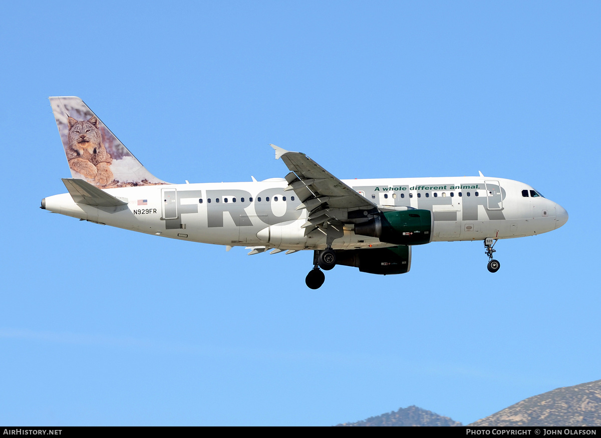Aircraft Photo of N929FR | Airbus A319-111 | Frontier Airlines | AirHistory.net #170715