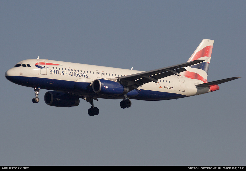 Aircraft Photo of G-EUUC | Airbus A320-232 | British Airways | AirHistory.net #170719