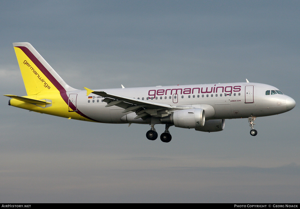 Aircraft Photo of D-AKNG | Airbus A319-112 | Germanwings | AirHistory.net #170733