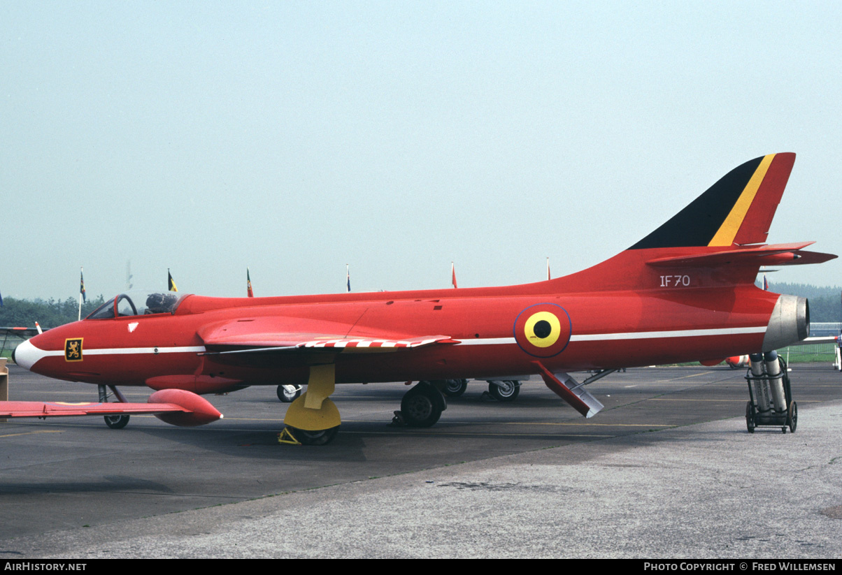 Aircraft Photo of IF70 | Hawker Hunter F4 | Belgium - Air Force | AirHistory.net #170880