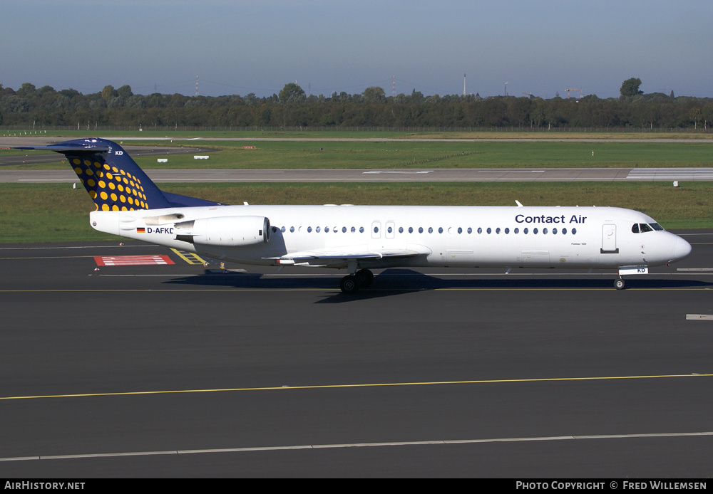 Aircraft Photo of D-AFKD | Fokker 100 (F28-0100) | Contact Air | AirHistory.net #170891