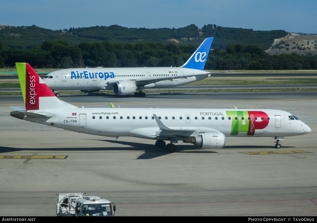 Aircraft Photo of CS-TPR | Embraer 190LR (ERJ-190-100LR) | TAP Portugal Express | AirHistory.net #170996