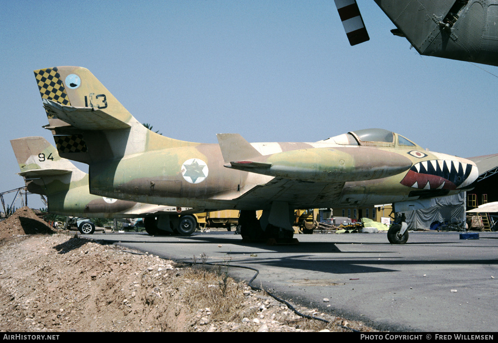 Aircraft Photo of 113 | Dassault MD-450 Ouragan | Israel - Air Force | AirHistory.net #171076