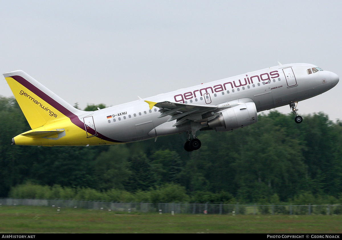 Aircraft Photo of D-AKNU | Airbus A319-112 | Germanwings | AirHistory.net #171222