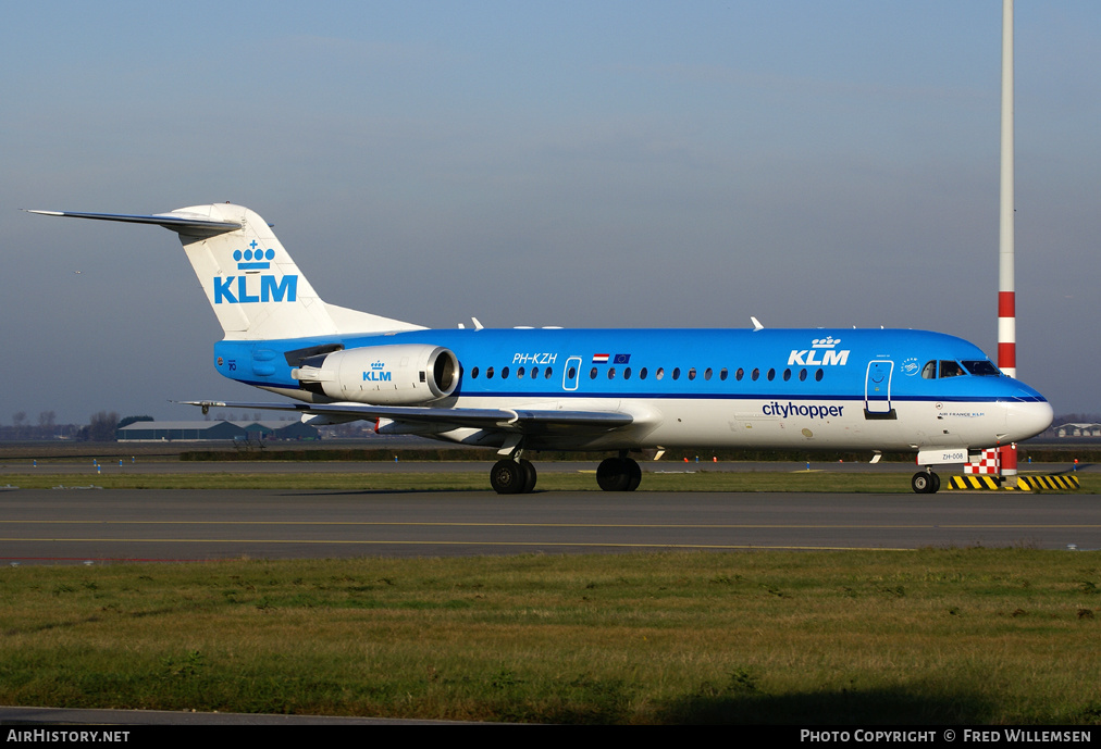 Aircraft Photo of PH-KZH | Fokker 70 (F28-0070) | KLM Cityhopper | AirHistory.net #171313