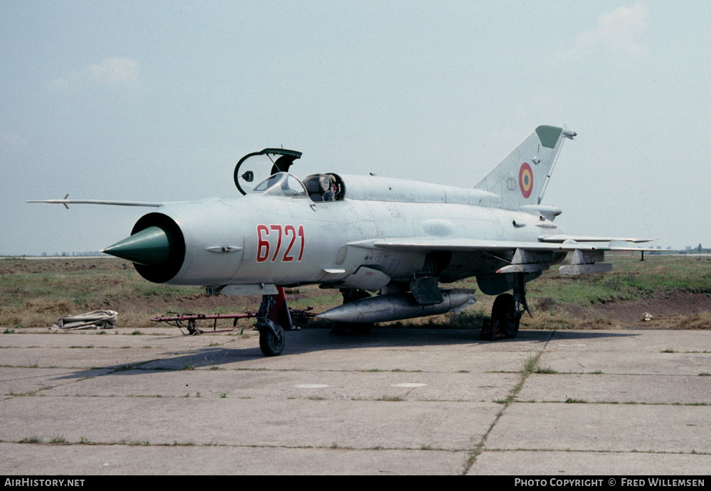 Aircraft Photo of 6721 | Mikoyan-Gurevich MiG-21MF | Romania - Air Force | AirHistory.net #171391
