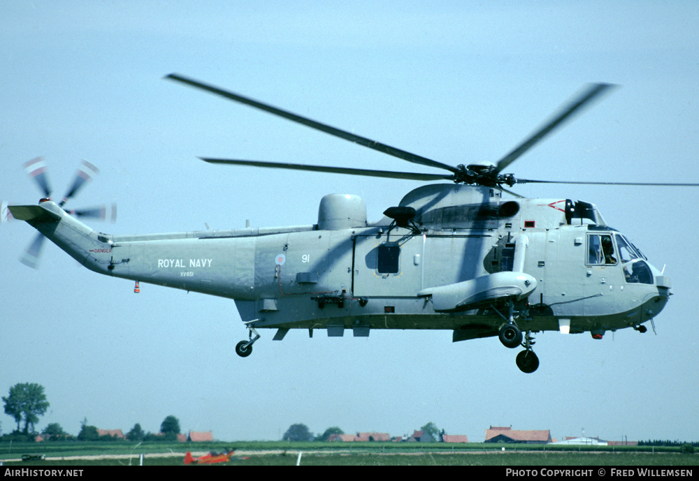 Aircraft Photo of XV651 | Westland WS-61 Sea King HAS6 | UK - Navy | AirHistory.net