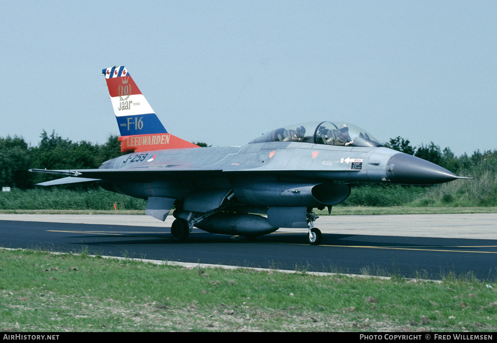 Aircraft Photo of J-259 | General Dynamics F-16B Fighting Falcon | Netherlands - Air Force | AirHistory.net #171628