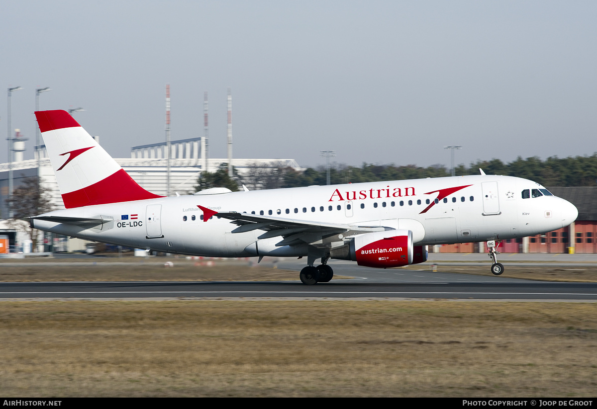 Aircraft Photo of OE-LDC | Airbus A319-112 | Austrian Airlines | AirHistory.net #171630