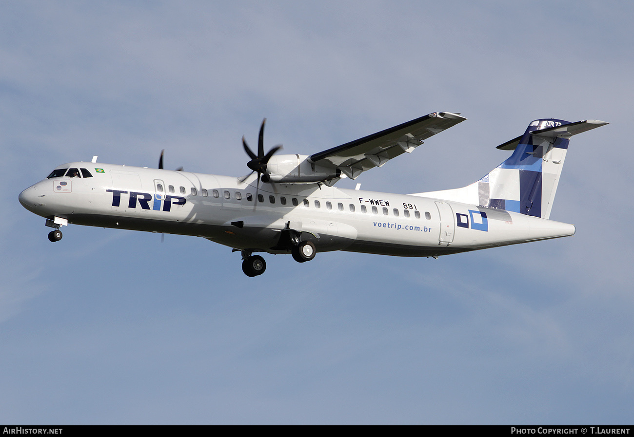 Aircraft Photo of F-WWEW | ATR ATR-72-500 (ATR-72-212A) | TRIP Linhas Aéreas | AirHistory.net #171687