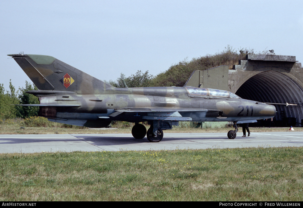Aircraft Photo of 211 | Mikoyan-Gurevich MiG-21UM | East Germany - Air Force | AirHistory.net #171804