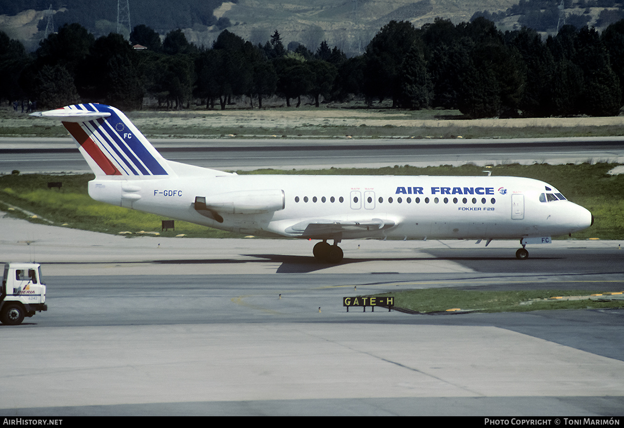 Aircraft Photo of F-GDFC | Fokker F28-4000 Fellowship | Air France | AirHistory.net #171894