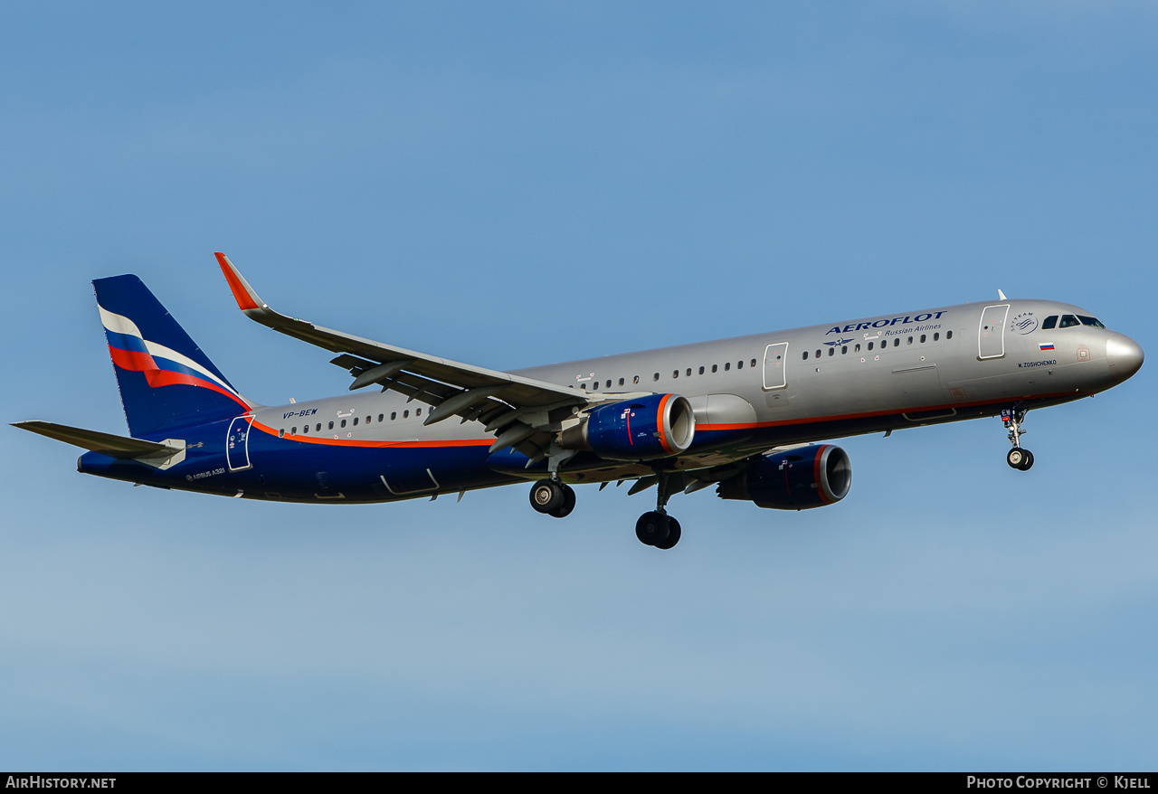 Aircraft Photo of VP-BEW | Airbus A321-211 | Aeroflot - Russian Airlines | AirHistory.net #172121