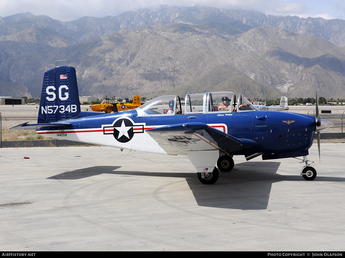 Aircraft Photo of N5734B | Beech T-34B Mentor | AirHistory.net #172141