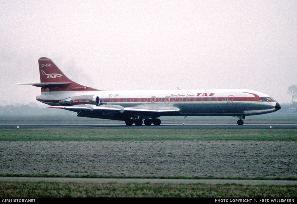 Aircraft Photo of EC-CMS | Sud SE-210 Caravelle 10B3 Super B | TAE - Trabajos Aéreos y Enlaces | AirHistory.net #172199