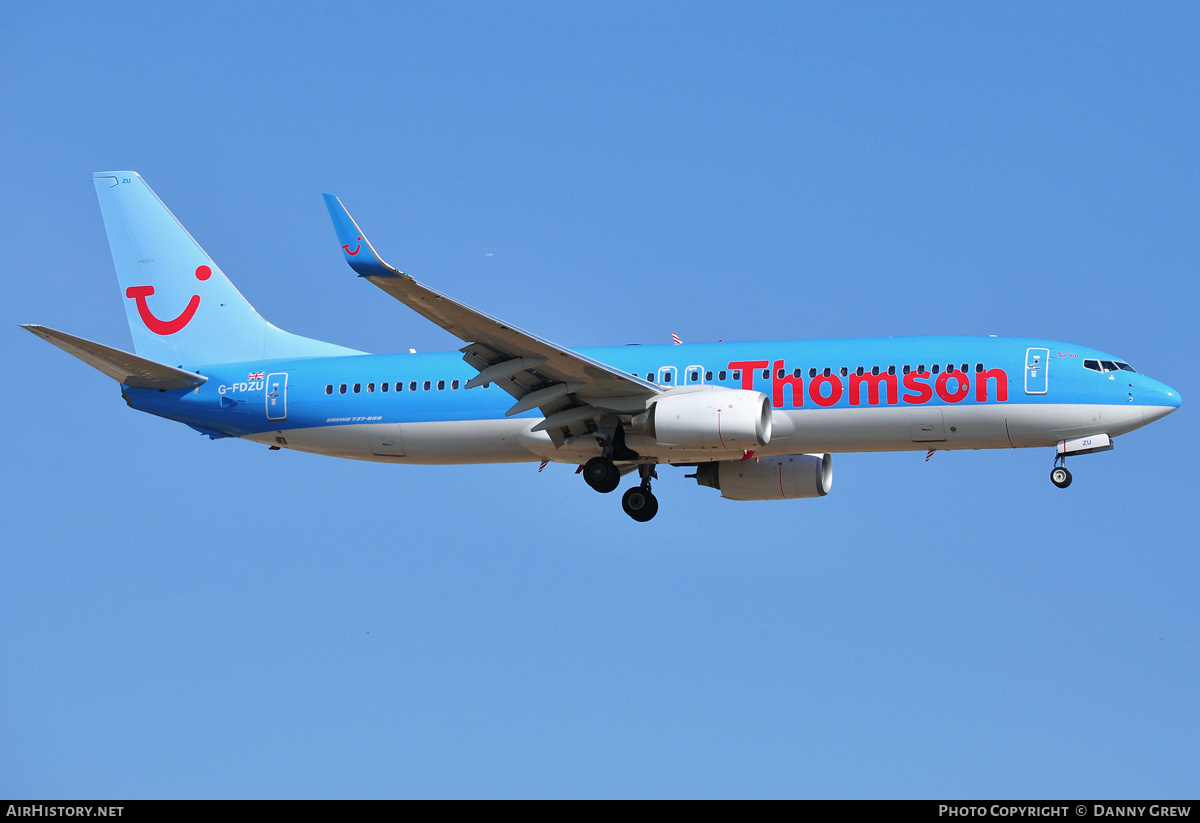 Aircraft Photo of G-FDZU | Boeing 737-8K5 | Thomson Airways | AirHistory.net #172367