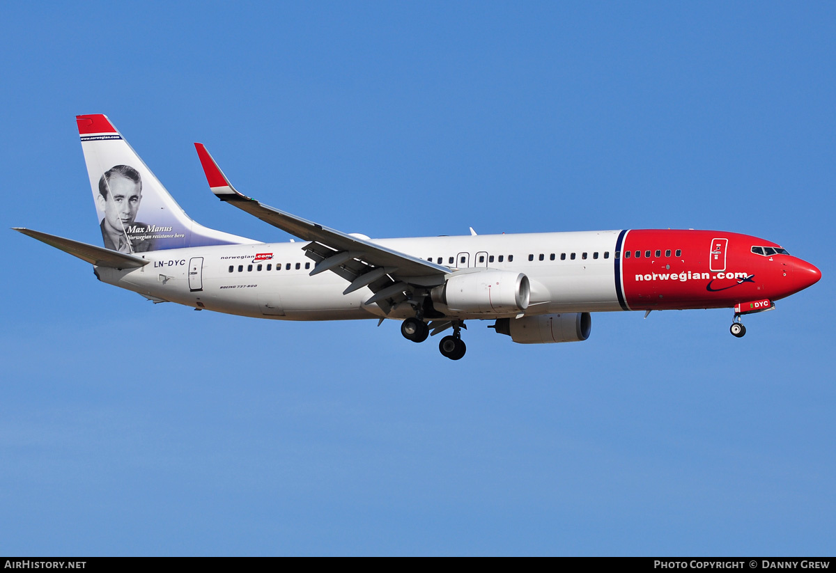 Aircraft Photo of LN-DYC | Boeing 737-8JP | Norwegian | AirHistory.net #172405