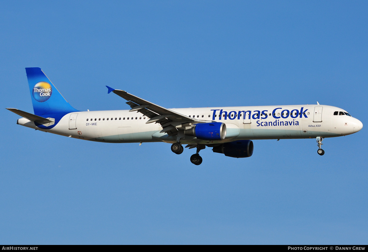 Aircraft Photo of OY-VKE | Airbus A321-211 | Thomas Cook Airlines Scandinavia | AirHistory.net #172407