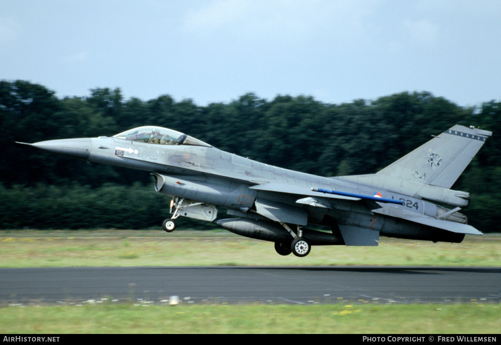 Aircraft Photo of J-624 | General Dynamics F-16AM Fighting Falcon | Netherlands - Air Force | AirHistory.net #172447
